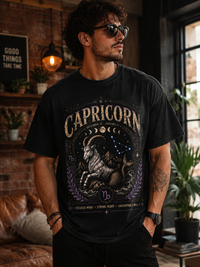 Capricorn Zodiac Goat T-Shirt | Astrology Constellation Tee